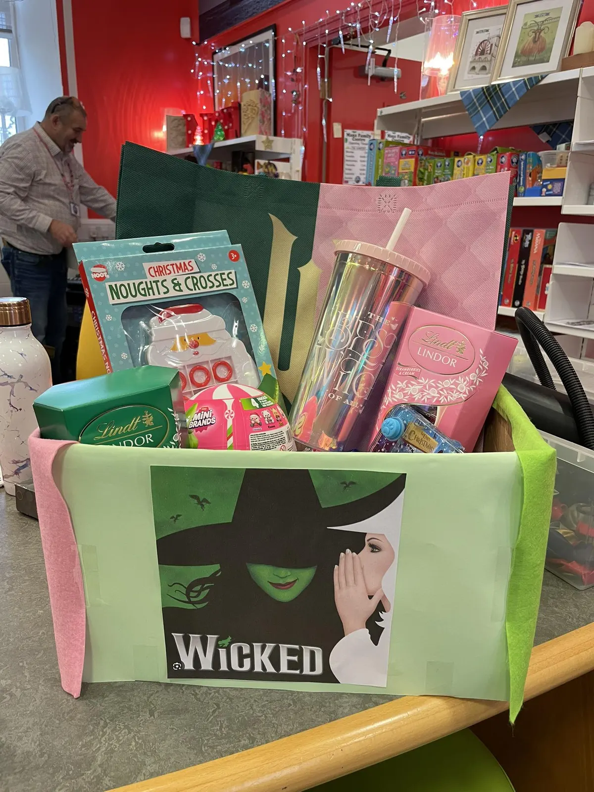 A fundraising raffle hamper at the Centre