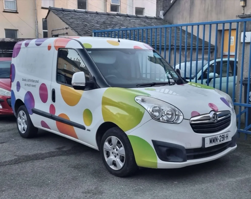 The polka dot home delivery van