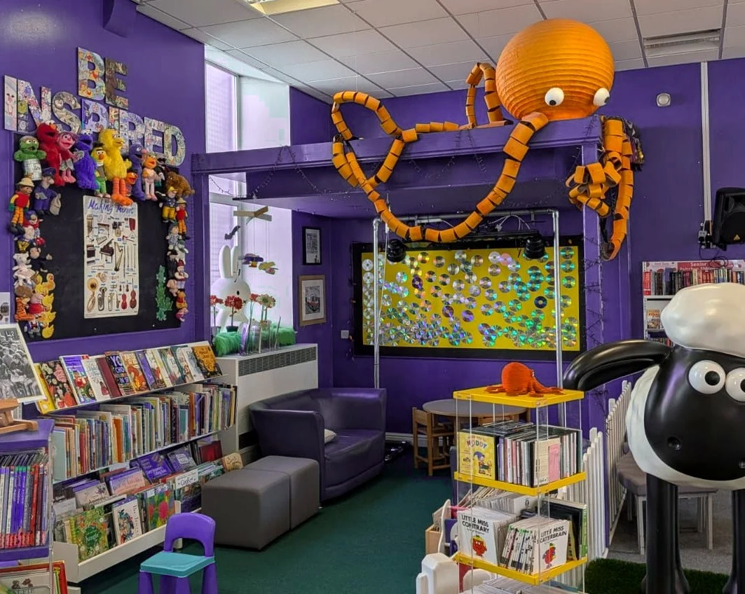 The children's story corner inside the Centre